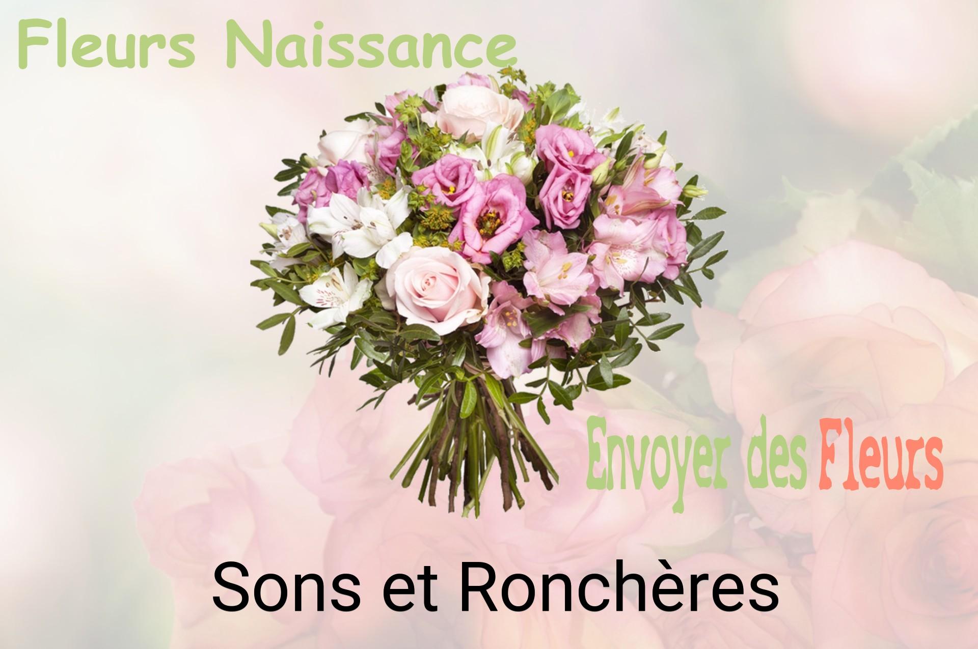 Bouquet de fleurs de naissance livré à Sons-et-Ronchères